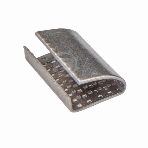 Скрепа (скоба) для ленты ПЭТ (PET) 16 мм, толщина 1,0 мм, сталь