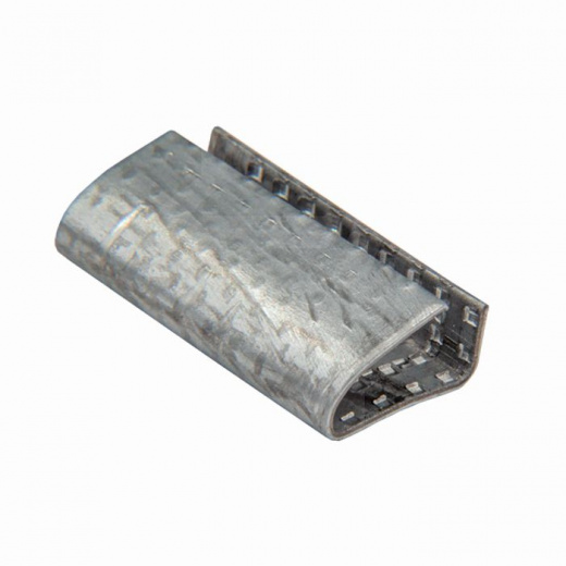 Скрепа (скоба) для ленты ПЭТ (PET) 16 мм, толщина 0,7 мм, оцинкованное покрытие Скрепа (скоба) для ленты ПЭТ (PET) 16 мм, толщина 0,7 мм, оцинкованное покрытие