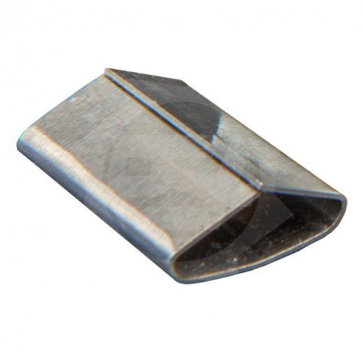 Скрепа (скоба) металлическая для стальной ленты 16x24мм