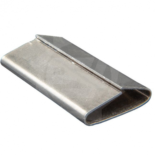 Скрепа (скоба) металлическая для стальной ленты 32x57мм