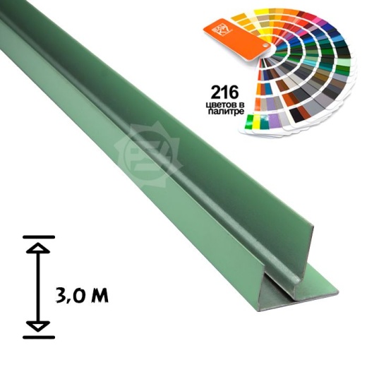F - профиль 8/10 мм окрашенный, длина 3,0 м