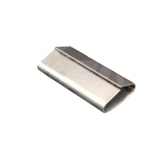 Скрепа (скоба) металлическая для стальной ленты 19x45мм