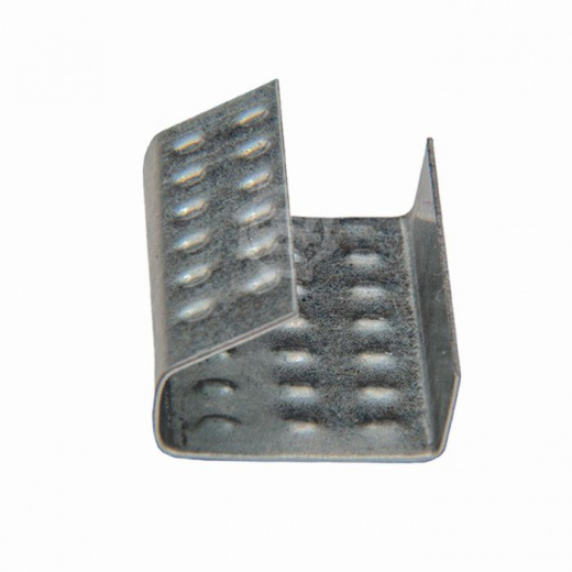 Скрепа (скоба) для ПП ленты 19 мм, толщина 0,6 мм, цинковое покрытие   